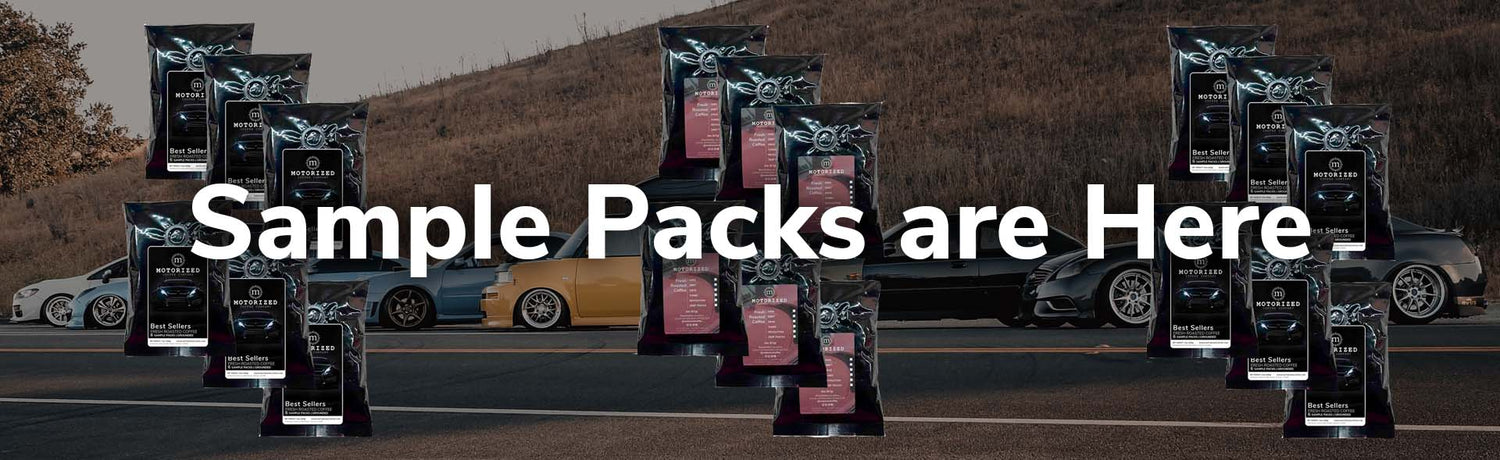 Sample packs from Motorized Coffee Company